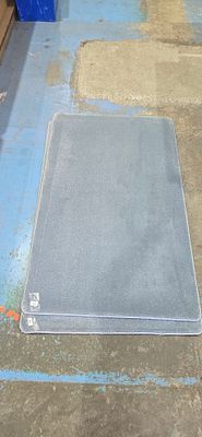 1 x blue grey hessian back floor rug 55 inch x 39 inch new item