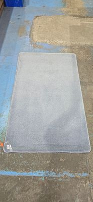 1 x blue grey hessian back floor rug 55 inch x 39 inch new item