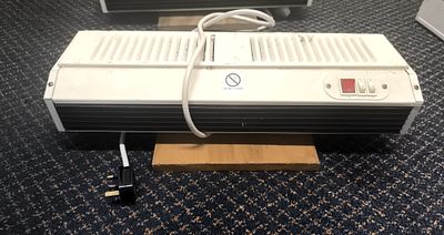 Eterna Lighting 3kW Air Curtain Wall Heater. A white Eterna Lighting 3kW air curtain wall heater