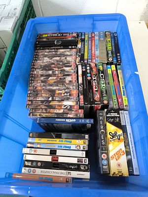 A Large Job Lot of Mixed DVDs, Blu-rays, and Video Game. A large job lot of mixed consumer media 
