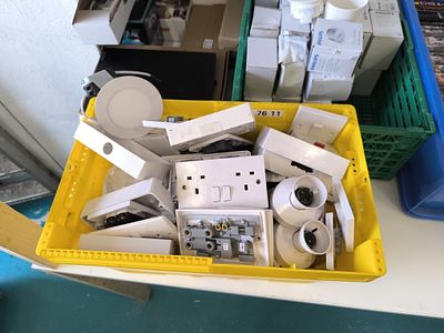 A Job Lot of Modern Electrical Sockets and Components. A job lot of modern electrical components 