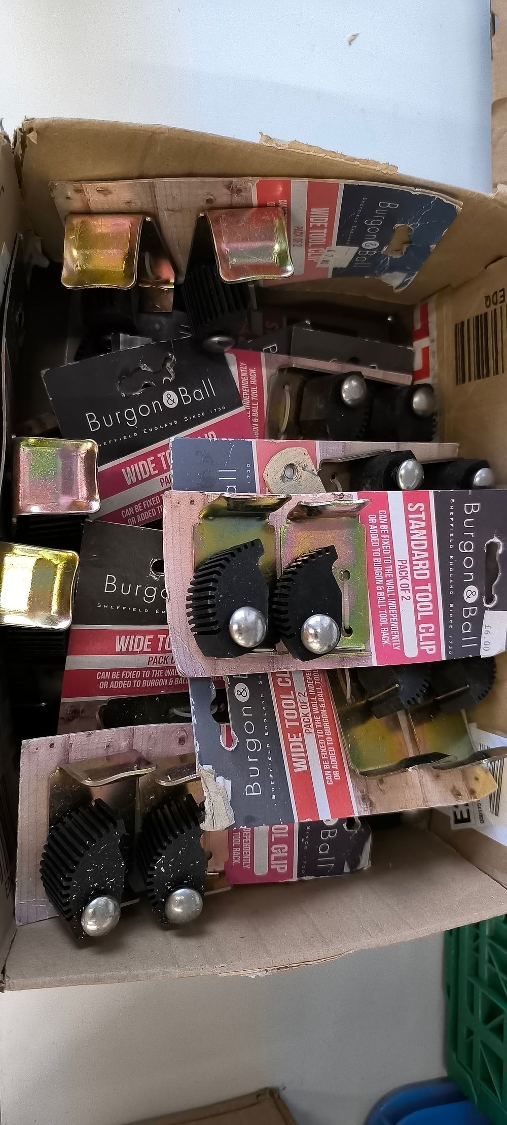 A Group of Burgon & Ball Standard Tool Clips. A group of Burgon & Ball Standard Tool Clips. Each 