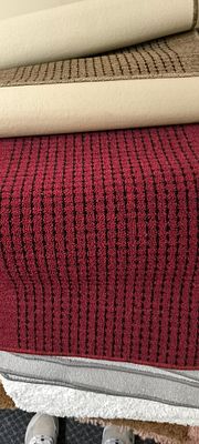 A Red Rubber Non-Slip Floor Mat, approximately 1.8m (6ft) in length. A contemporary red rubber 