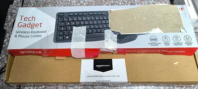 A Pair of Wireless Keyboard and Mouse Combos, by groove and Amazon Basics. A modern consumer 