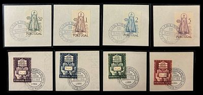 8 Commemorative stamps, F&aacute;tima – Holy Year 1950, and 75th Anniversary of the Universal Postal 