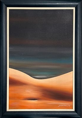 Oil painting on canvas, Untitled. Signed JOMARO CABRELA, 94. Height 0.55 x 0.35.
