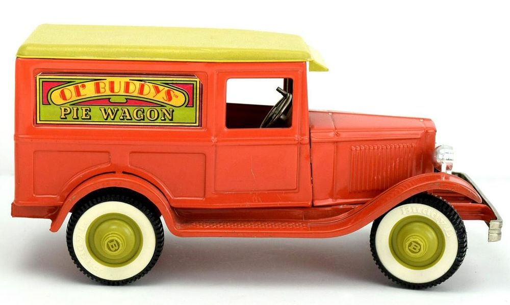 Vintage 1960's OL' BUDDYS PIE WAGON Pressed Steel Toy. This auction is for a Vintage Japan Ol' 
