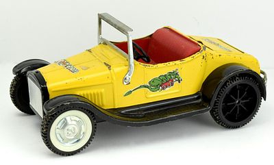 Vintage Nylint Ford Car Hot Rod Yellow Roadster Steel. Vintage Nylint Yellow Roadster Car 