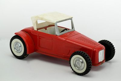 Vintage Nylint Ford Roadster Hot Rod Pressed Steel Red. Vintage Nylint 1932 Red Ford Roadster 
