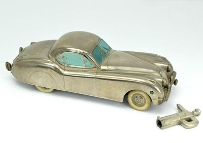 1940s PRAMETA KOLNER AUTOMODELLE JAGUAR XK 120 WIND-UP. Jaguar XK120 Sports Coupe, Prameta - 