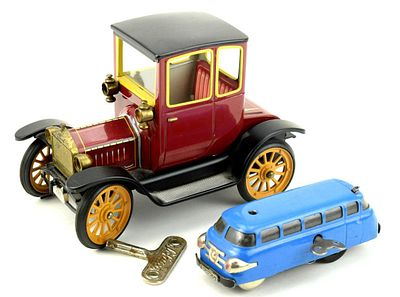 Lot Vintage Schuco Varianto Bus 3044 & Ford 1227. Fine lot of two vintage Schuco cars.Blue 