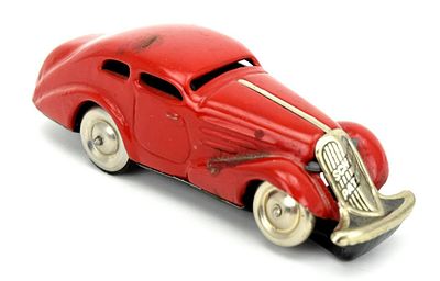 A Schuco Clockwork Brevete FRANCE SGDG Red Car. Fine vintage Schuco clockwork Brevete FRANCE 