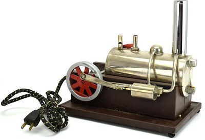 ANTIQUE VINTAGE ELECTRIC TOY LIVE STEAM ENGINE CORD WORKING. Engine is in great original 