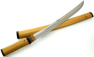 Antique Japanese Wakizashi Sword in Shirasaya with Healthy Old Blade. Antique Wakizashi Sword in 