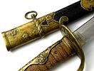 Rare EARLY Japanese Navy CUSTOM Mounted Samurai Kyu-gunto Sword w/1600s A.D. Signed Blade. Image - 4