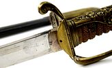 Rare EARLY Japanese Navy CUSTOM Mounted Samurai Kyu-gunto Sword w/1600s A.D. Signed Blade. Image - 16