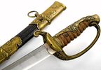 Rare EARLY Japanese Navy CUSTOM Mounted Samurai Kyu-gunto Sword w/1600s A.D. Signed Blade. Image - 24