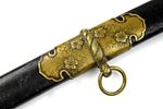 Rare EARLY Japanese Navy CUSTOM Mounted Samurai Kyu-gunto Sword w/1600s A.D. Signed Blade. Image - 40