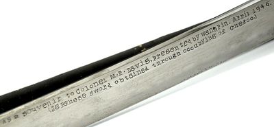 Rare WWII Japanese Army Shin-gunto Samurai Sword Presented to a U.S. Colonel - w/Engraved 