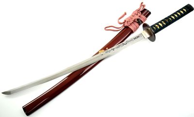 Very Fine Japanese Wakizashi Sword ~ Fabulous 15th C Horimono Blade signed by Soshu Ju Akihiro. V 