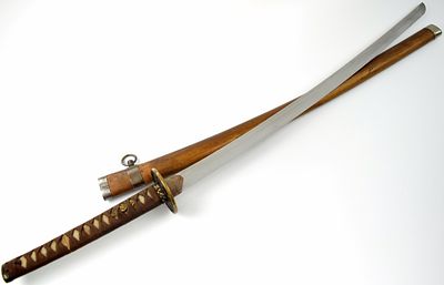 Antique Japanese Samurai Katana Sword ~ Signed Bishu Kozoji-ju Takeuchi Kanemasa saki. Antique 
