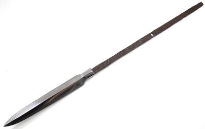 Early Japanese Samurai YARI Spear Head, Early Shinto or Koto Period. Total length: 14 7/8" 