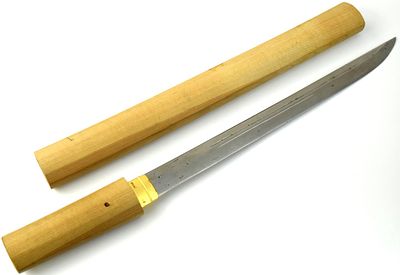 Edo period Japanese Tanto knife, late 1600s ~ signed Sesshu ju Fujiwara Yoshikuni. Edo Period 