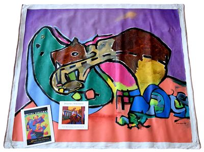 Russian Dmitry Strizhov Oil On Canvas Abstract Painting. Fine large original oil on canvas 