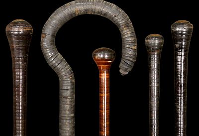 Collector Lot of 5 Various Antique Walking Canes Sticks. Collector Lot of 10 Various Antique 