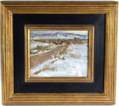 American Quang Ho Back Road Wyoming Oil Painting. Fine oil painting " Back Road, Wyoming" by 