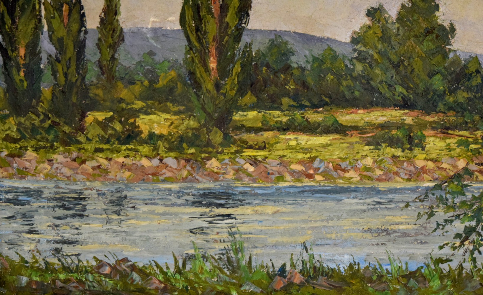 American/German Hans Ressdorf Oil On Canvas Landscape Painting