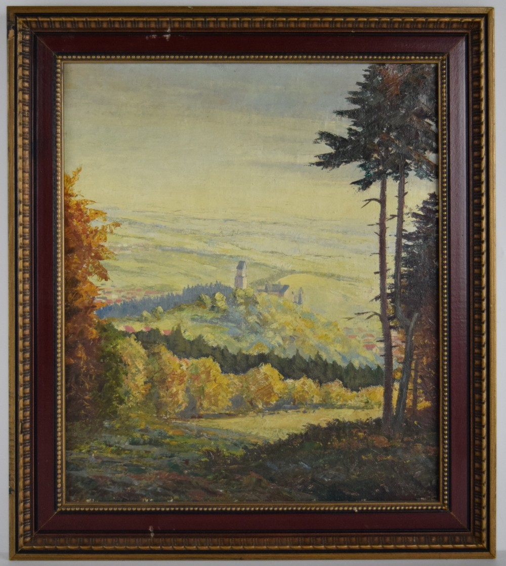 American/German Hans Ressdorf Oil Landscape Painting