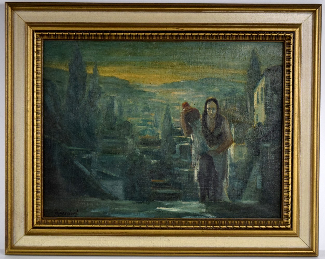 American/German Hans Ressdorf Oil Painting