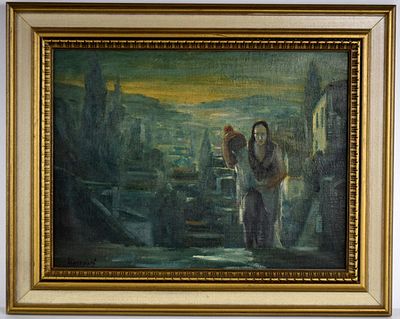 American/German Hans Ressdorf Oil Painting. Oil painting by listed American/German artist Hans 