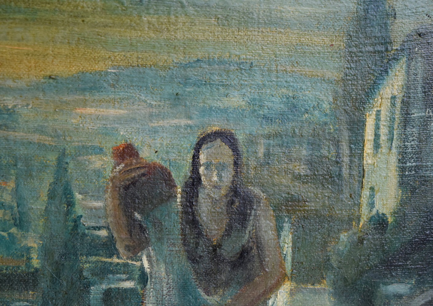 American/German Hans Ressdorf Oil Painting