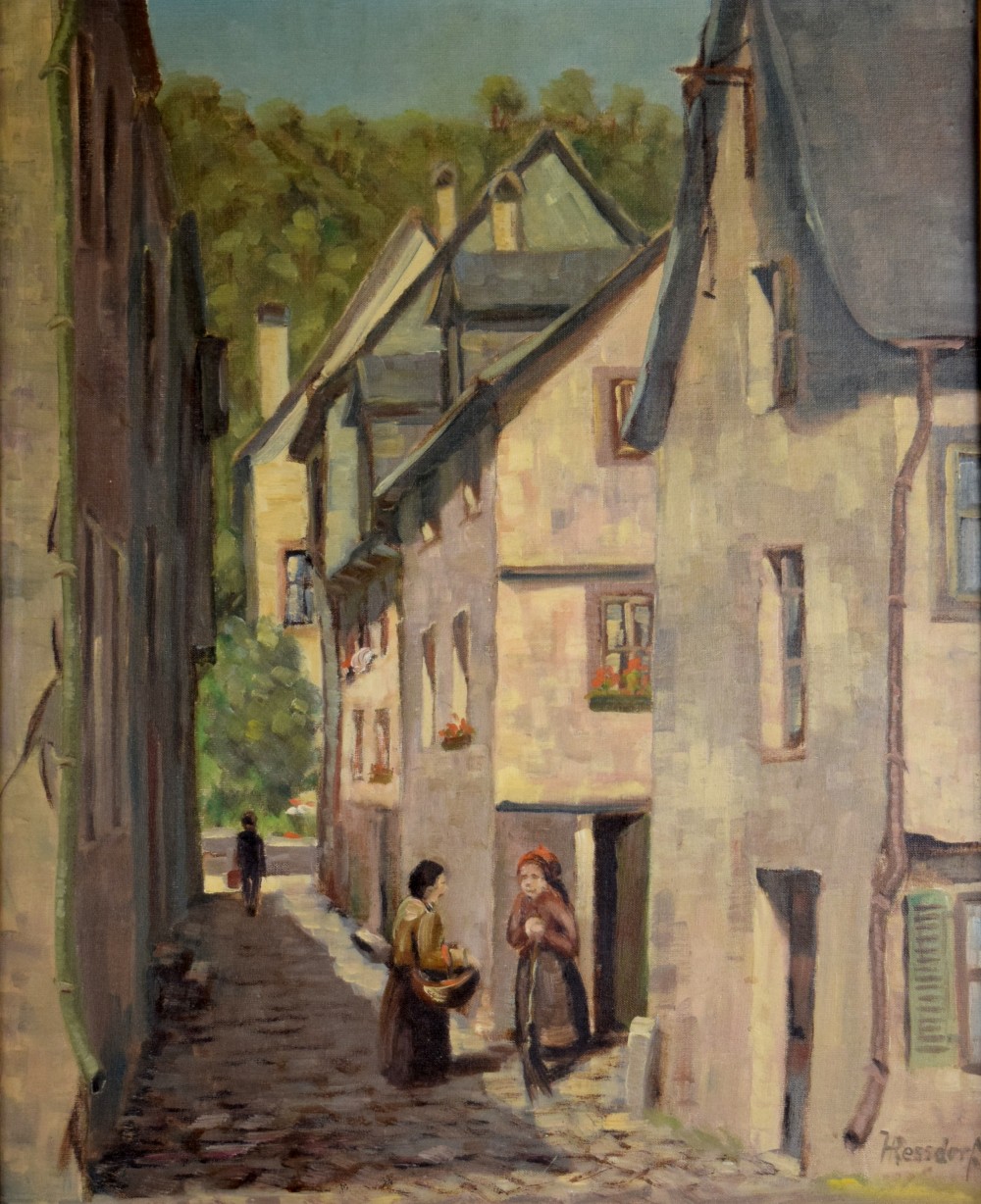 American/German Hans Ressdorf Oil Painting