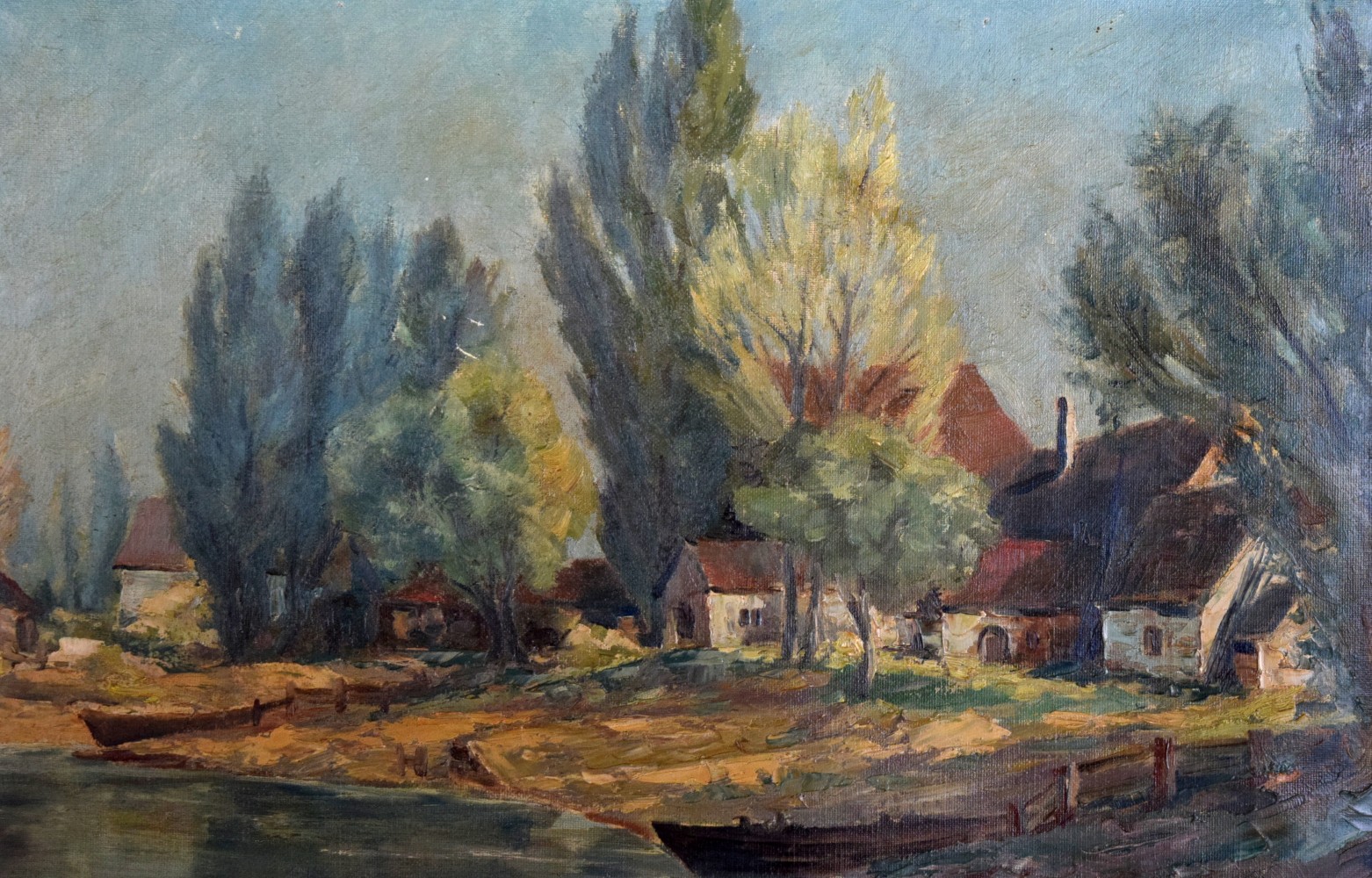 American/German Hans Ressdorf Oil On Canvas Landscape Painting