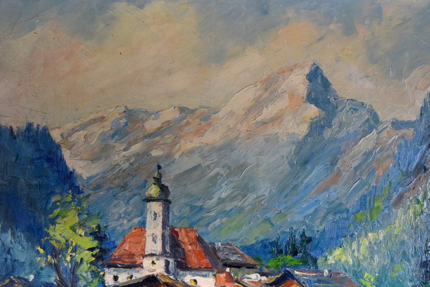 American/German Hans Ressdorf Oil On Canvas Landscape Painting