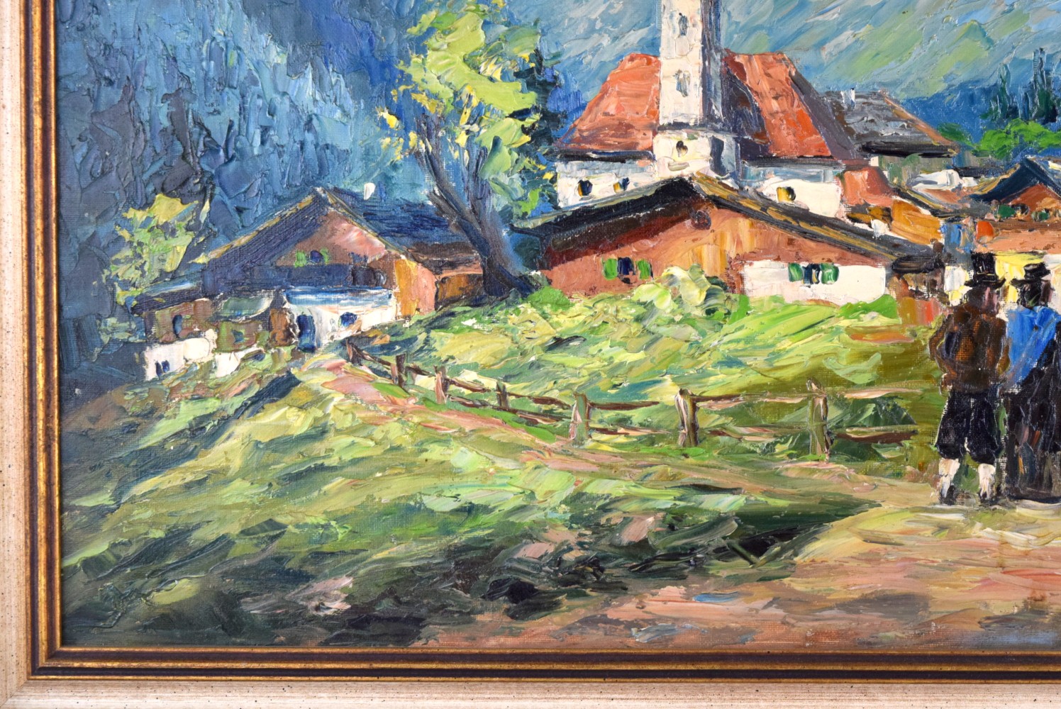 American/German Hans Ressdorf Oil On Canvas Landscape Painting