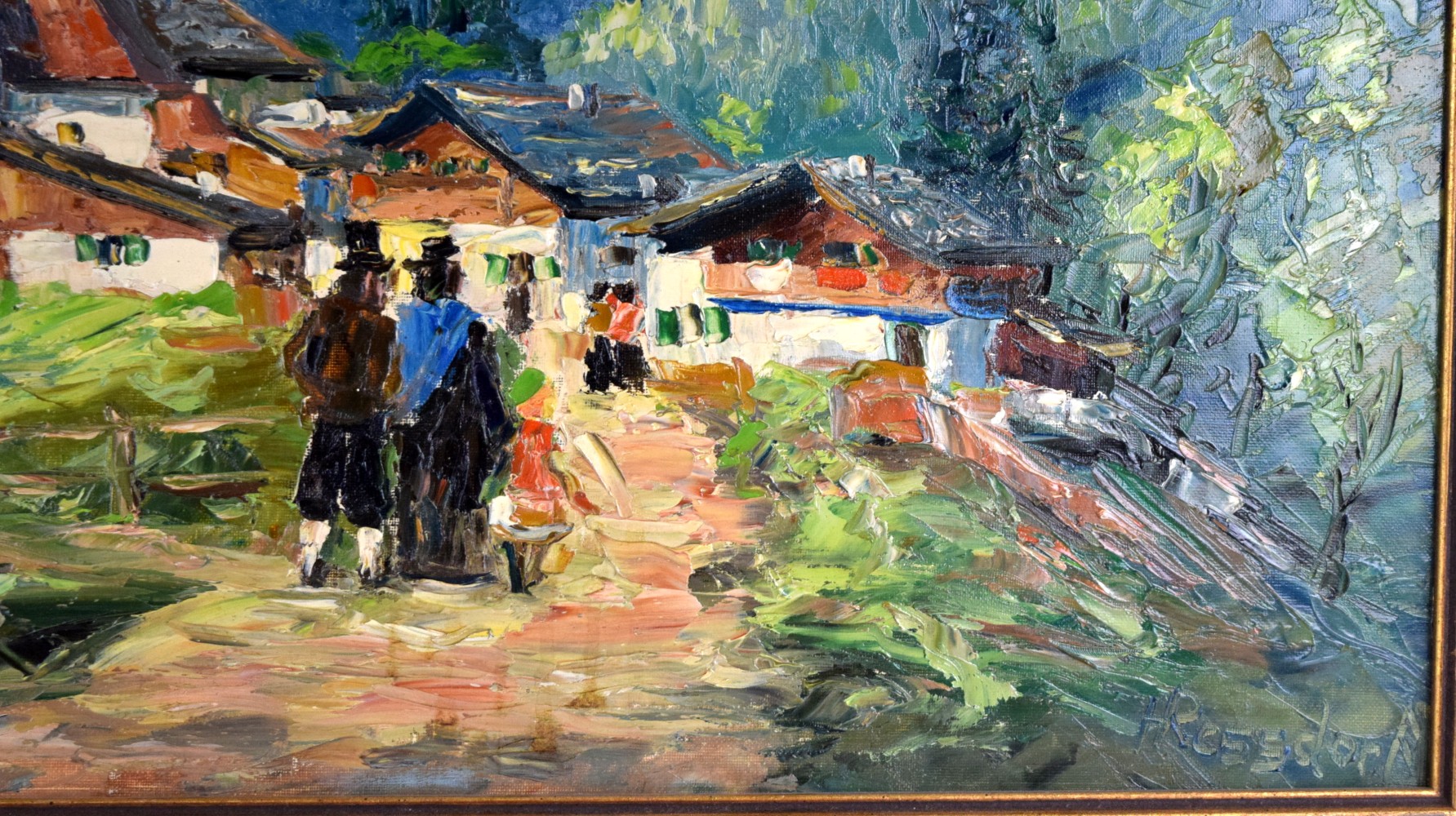 American/German Hans Ressdorf Oil On Canvas Landscape Painting