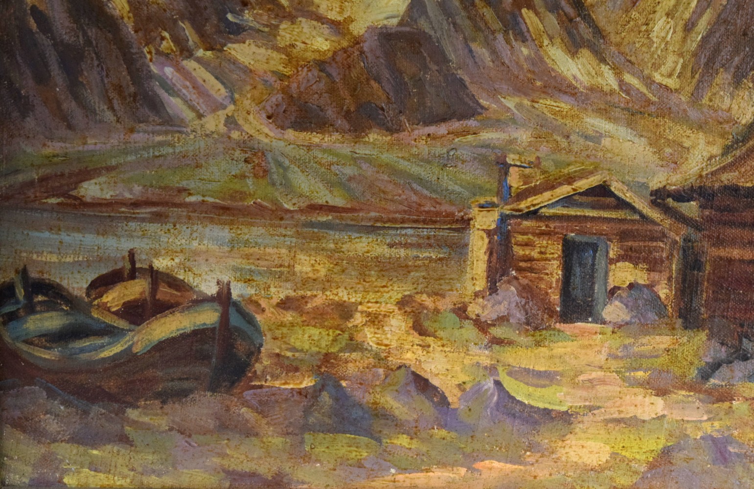 American/German Hans Ressdorf Oil On Canvas Landscape Painting