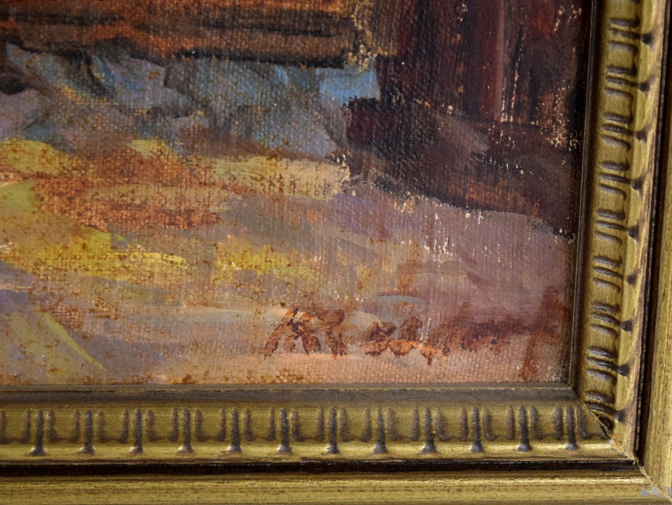 American/German Hans Ressdorf Oil On Canvas Landscape Painting