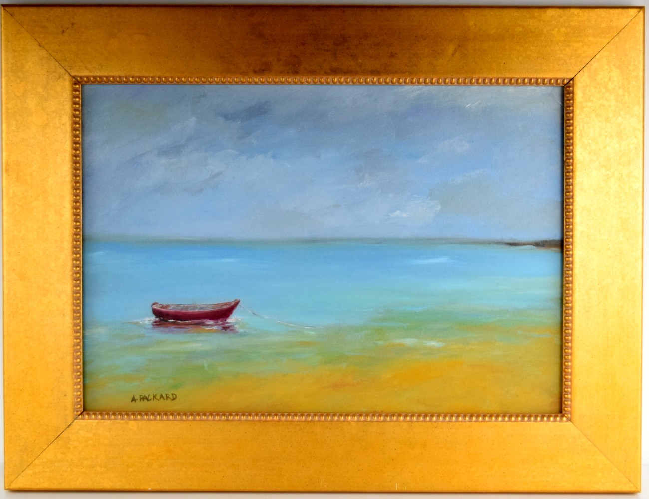 American Anne Packard Oil On Canvas Seascape Painting