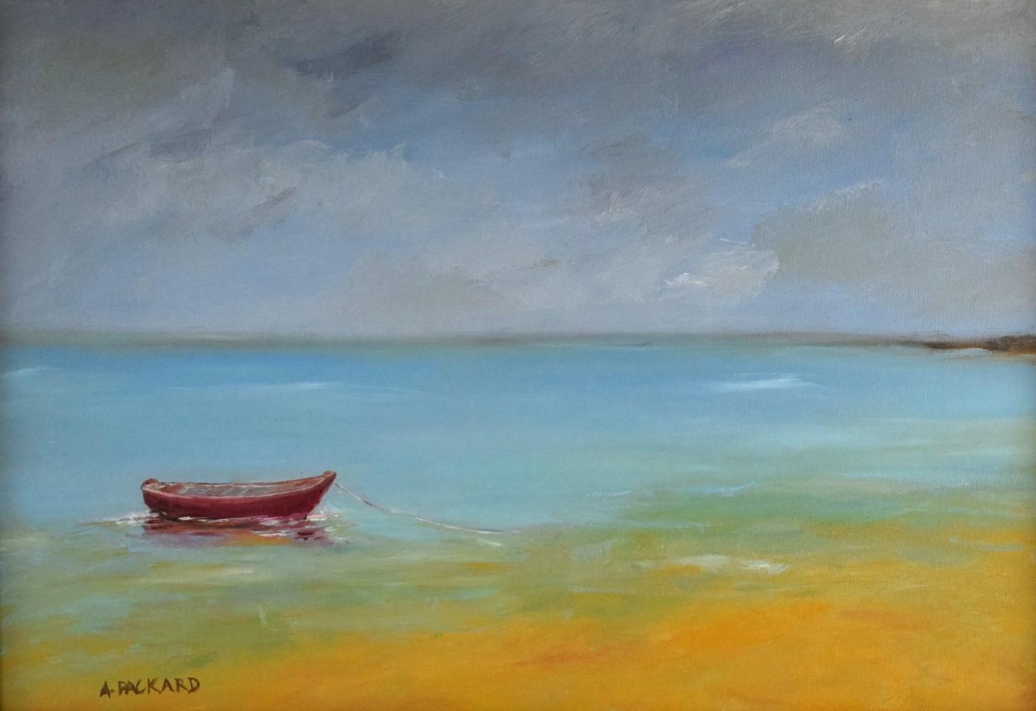 American Anne Packard Oil On Canvas Seascape Painting