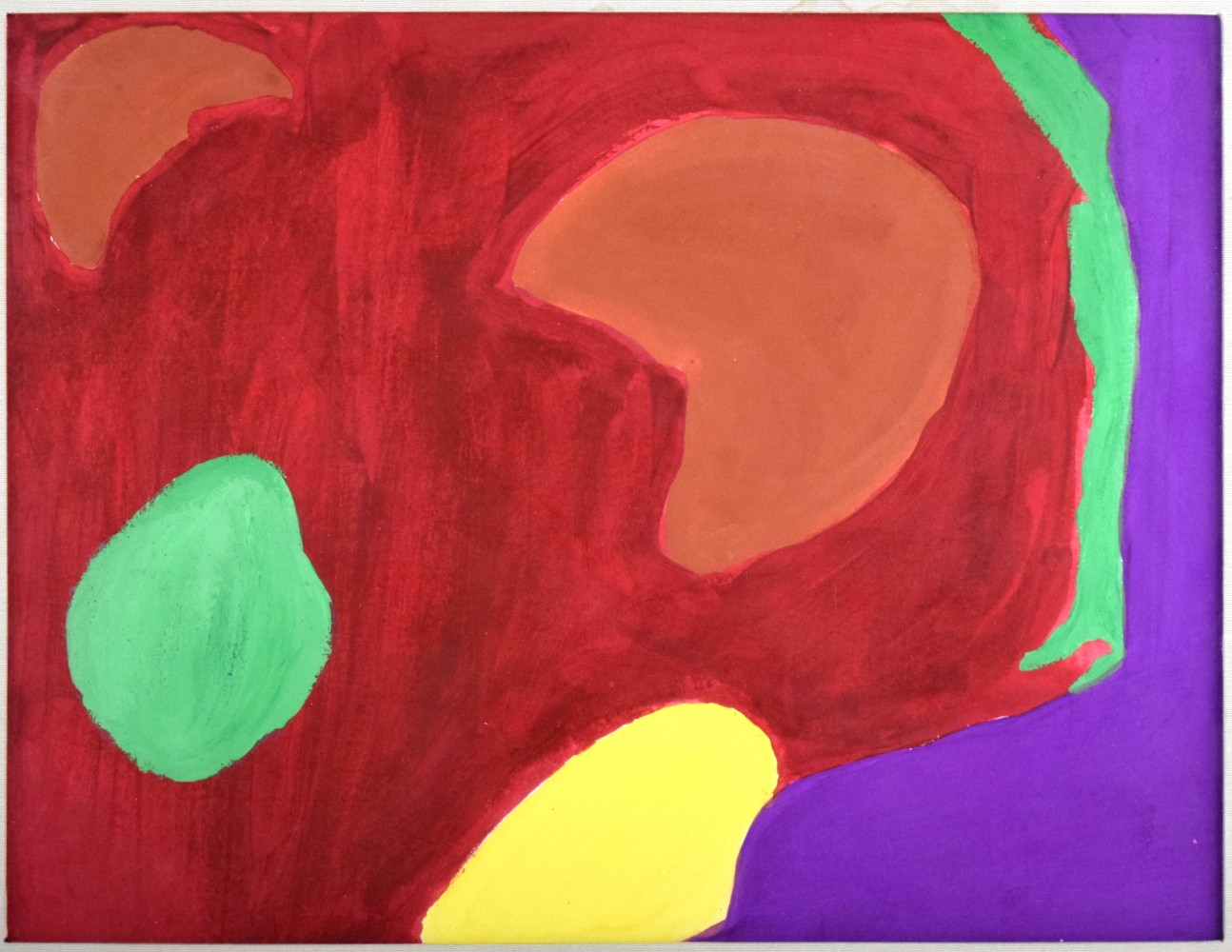 After British Patrick Heron Abstract Gouache On Board