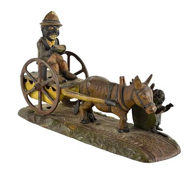 Antique J&E Stevens Mechanical Bank Bad Accident. J. &amp; E. Stevens Company Cromwell, Ct - 