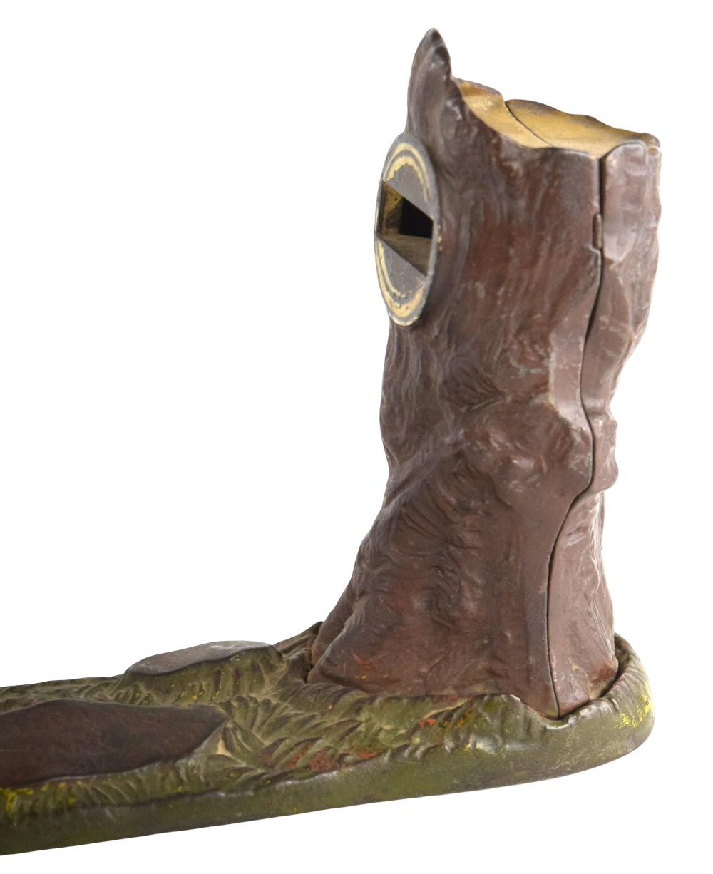 American J. & E. Stevens Painted Cast Iron Creedmoor Mechanical Bank