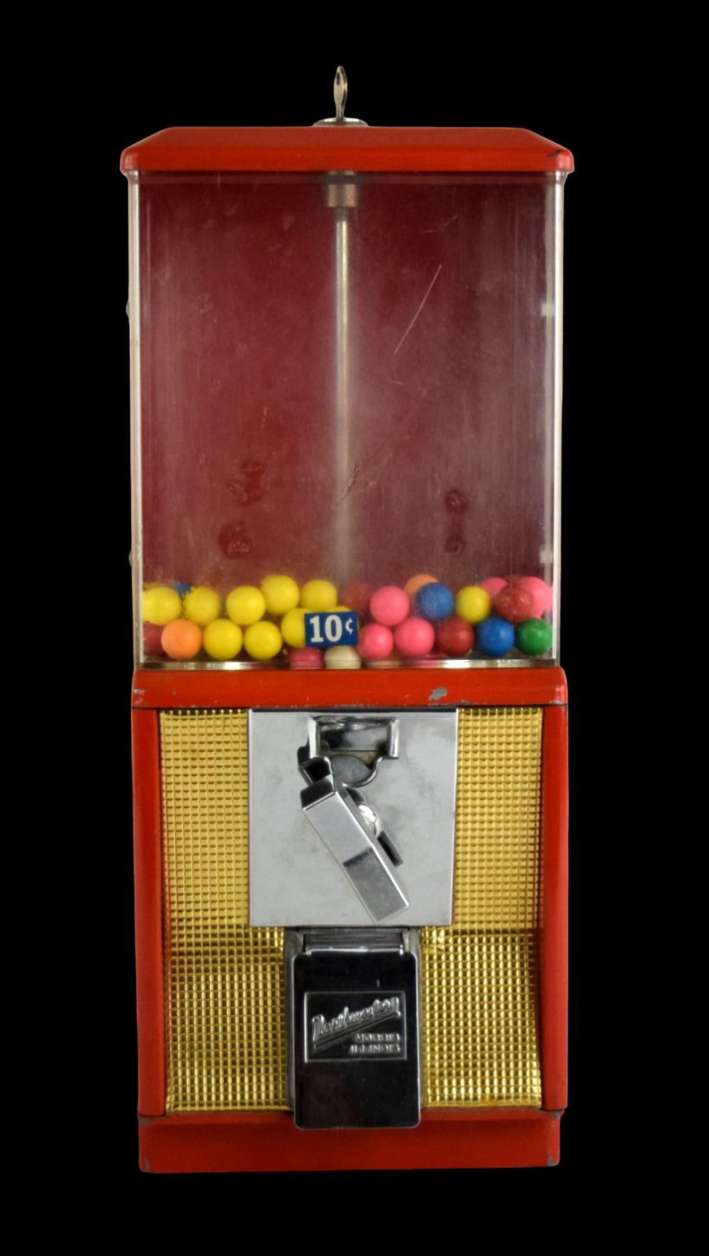Vintage Northwestern Parkway Corp Vending Machine Model 60 Gumball Machine