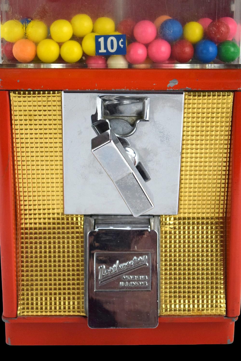 Vintage Northwestern Parkway Corp Vending Machine Model 60 Gumball Machine