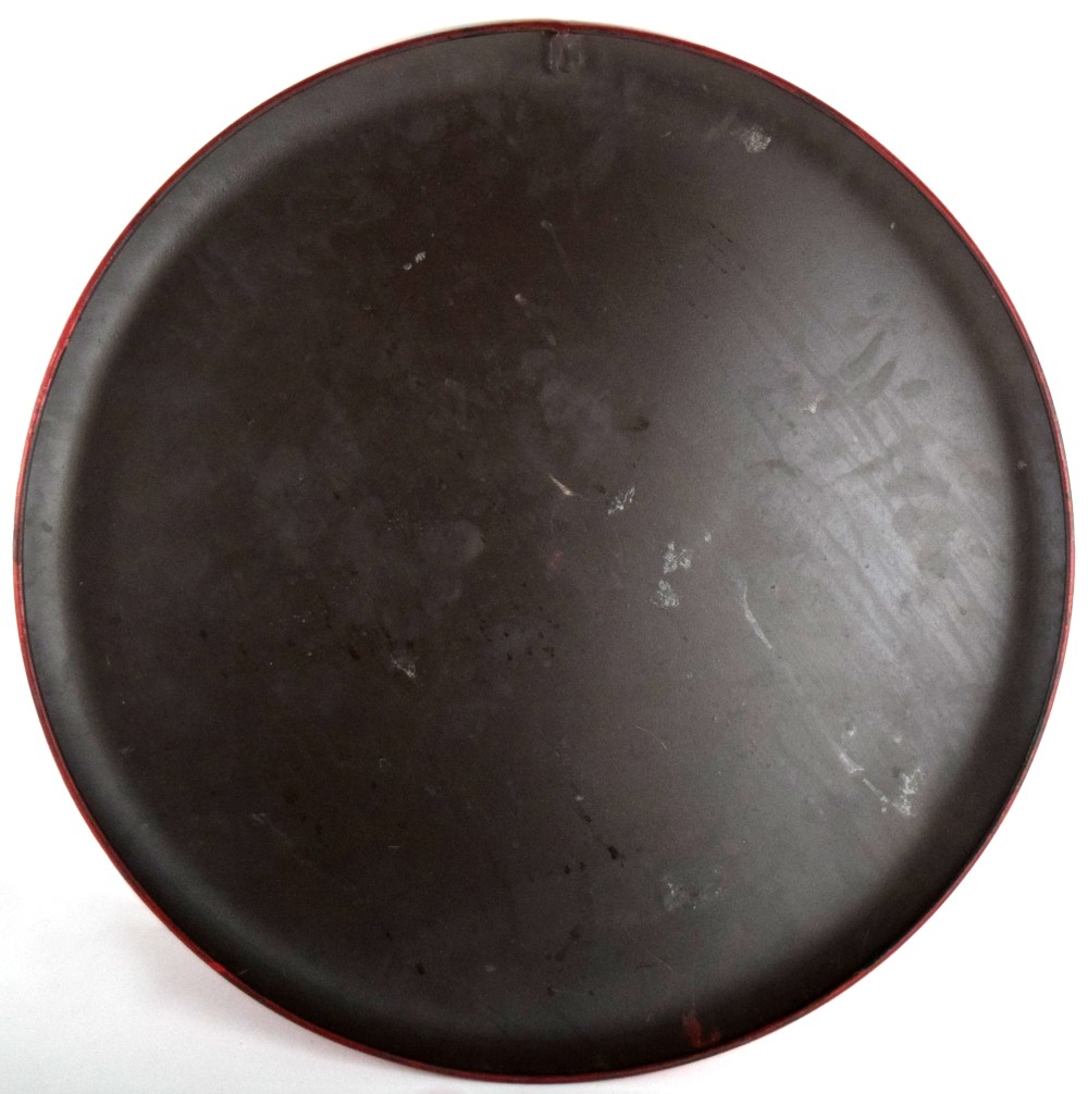 Original 1950-60 s Coca Cola Red Metal Button Sign With Coke Bottle